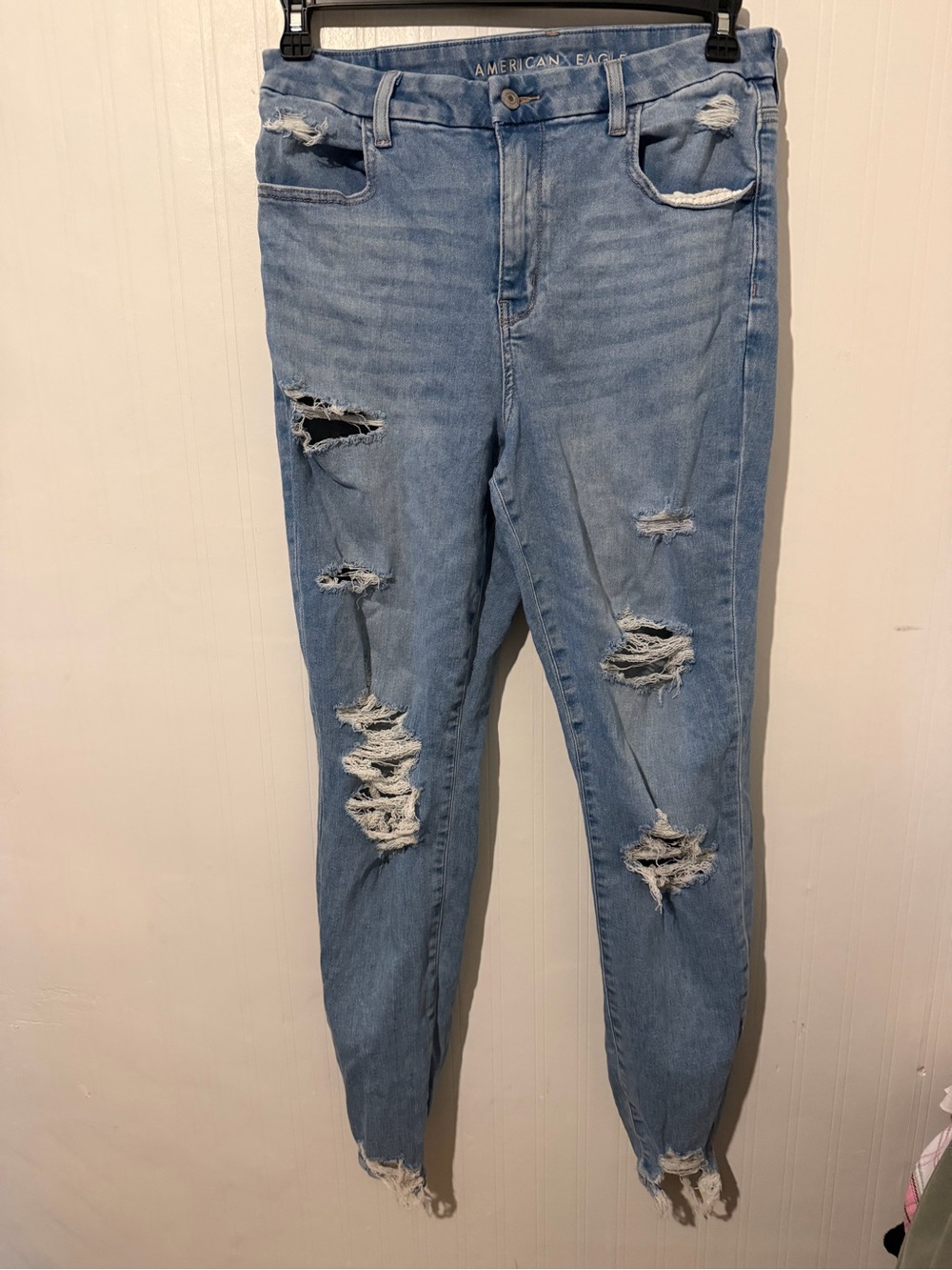 American Eagle Outfitters Light Blue Distressed skinny Women's Jeans 12 long